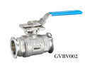 2 PC Vacuum Clamp End Ball Valve with ISO 5211 Direct Mounting Pad