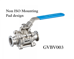 3 PC Vacuum Clamp End Ball Valve (full bore design)