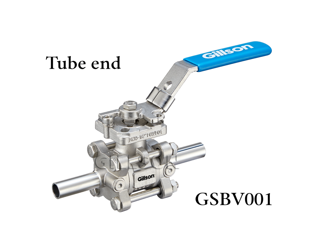 3PC High Purity Ball Valve tube end and pipe end