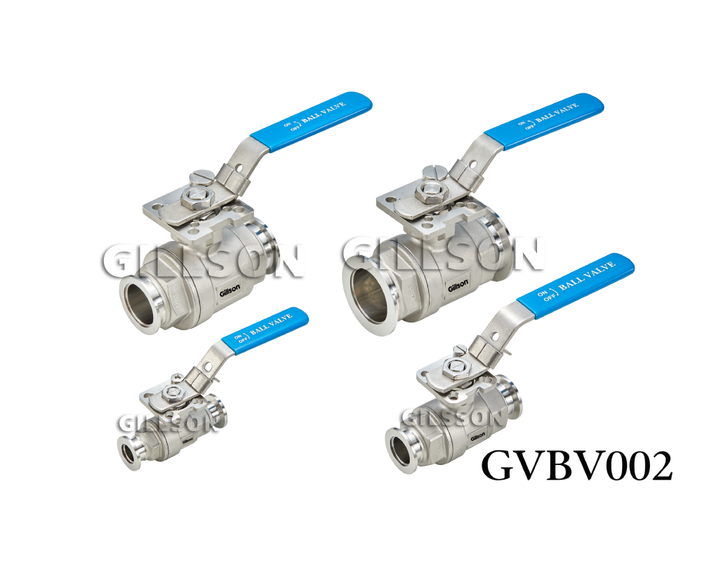 2 PC Clamp Ball Valve with ISO 5211 Direct Mounting Pad